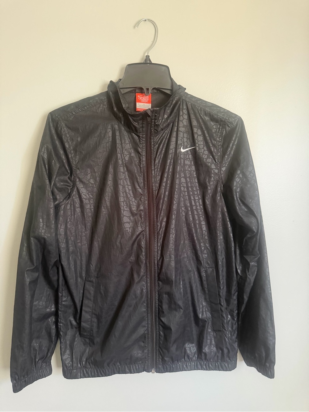 Nike Athletic Department Women's Black windbreaker Full zip jacket lightweight M